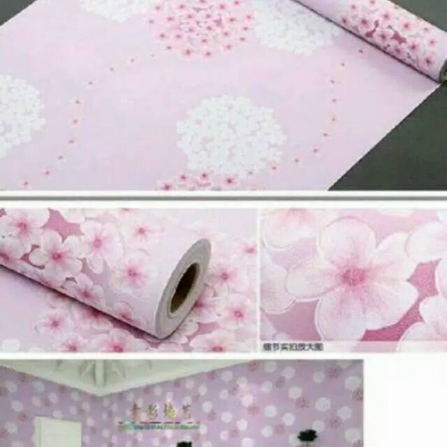 Walpaper bunga pink