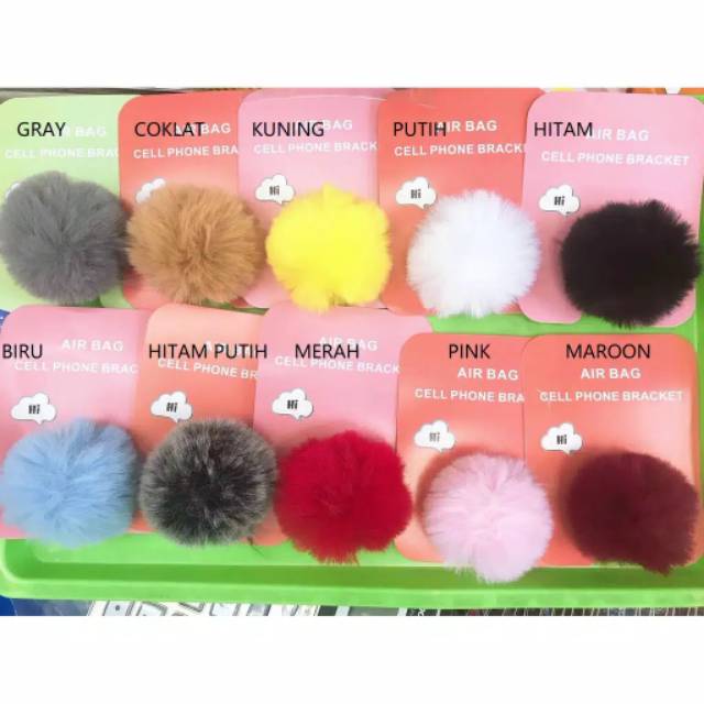 Medan Termurah Pompom Pop socket Pom pom untuk hp