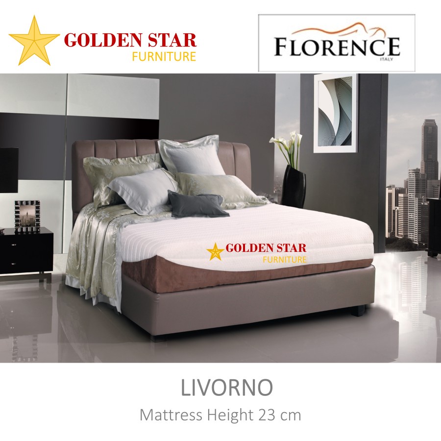 Set Kasur Florence Livorno Full LATEX 160/180/200 spring bed Springbed