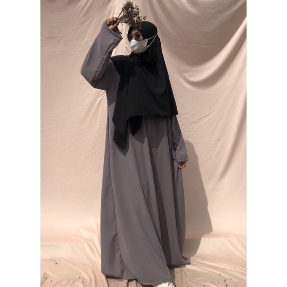 Basis Abaya Zakiyyah Grey