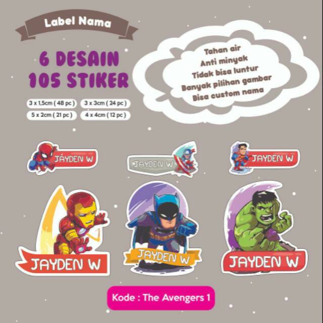 

LABEL NAMA WATERPROOF (STIKER TUMBLER/ STIKER MUG/ STIKER DOT/ STIKER BOTOL ANTI AIR)
