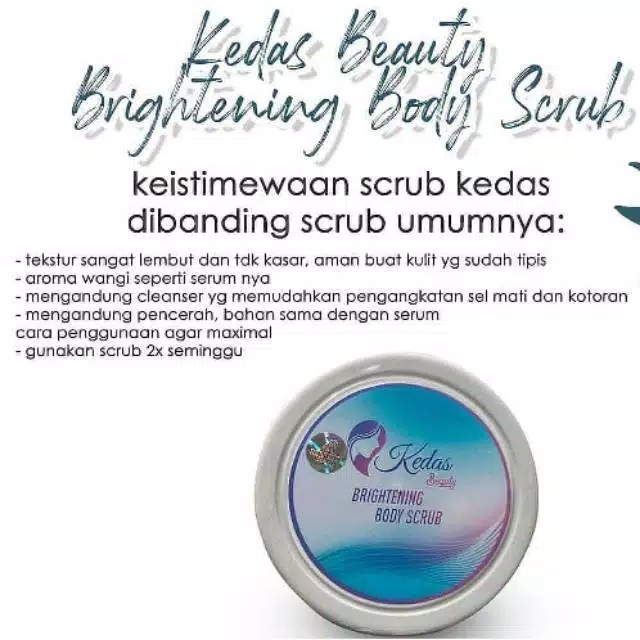 (CYBER) COD KEDAS BEAUTY BRIGHTENING BODY SCRUB /GOLD JELLY KEDAS/ SABUN KEDAS ORIGINAL 100% BPOM