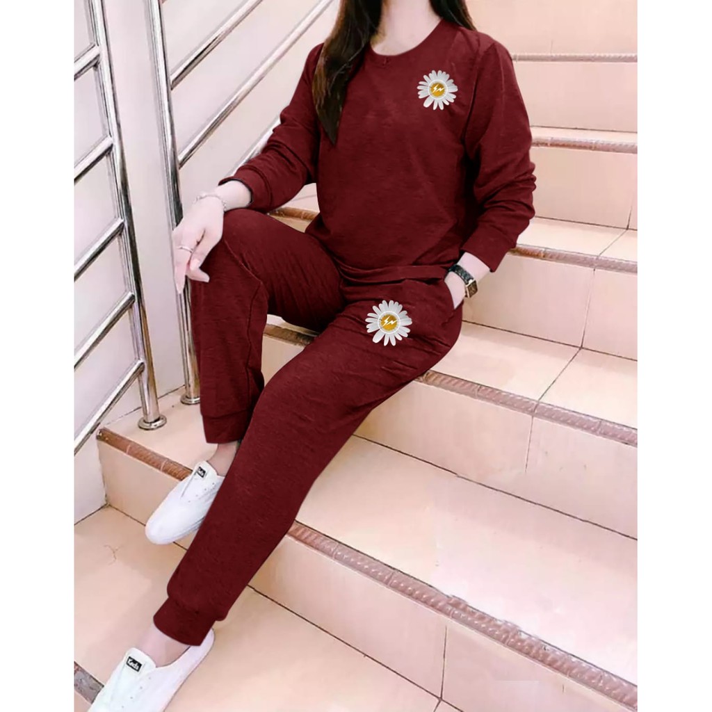 BISA COD / ALIPIO FASHION - SETELAN GIRL SUNFLOWER / fashiin wanita / atasan / jogger / terbaru