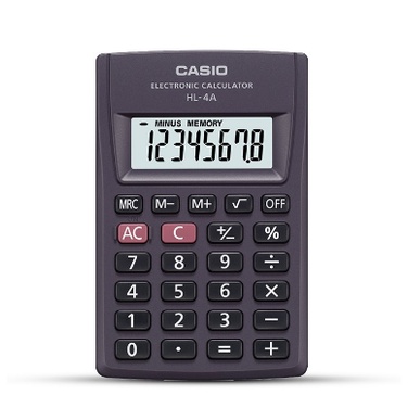 

CASIO HL-4A - Hitam - Kalkulator Saku