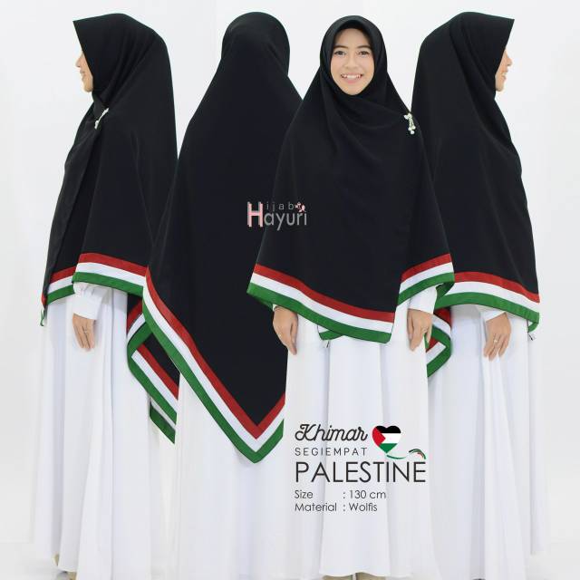 Khimar segi empat Palestina by HIJAB HAYURI