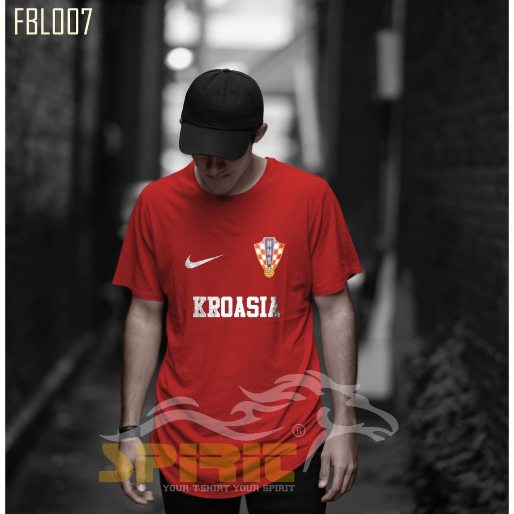 Pakaian Kaos Sepak Bola keren pria KROASIA murah Pendek Jumbo - Sprit T-shirt