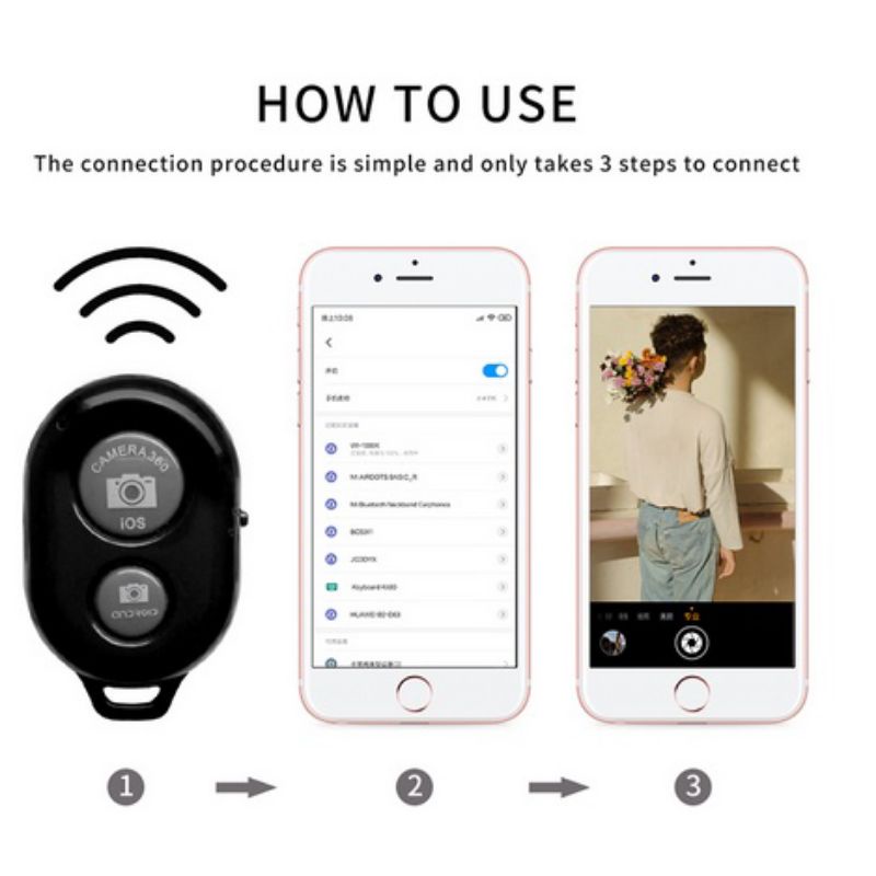 REMOTE BLUETOOTH KAMERA / BLUETOOTH REMOT CONTOL/REMOTE SELFIE SHUTTER FOR ANDOID IOS