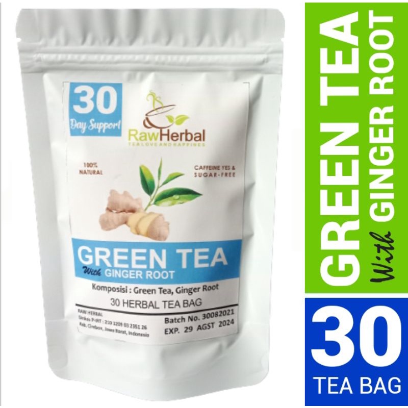 Green Tea With Ginger Herbal Tea Infuson - 30 Tea Bag