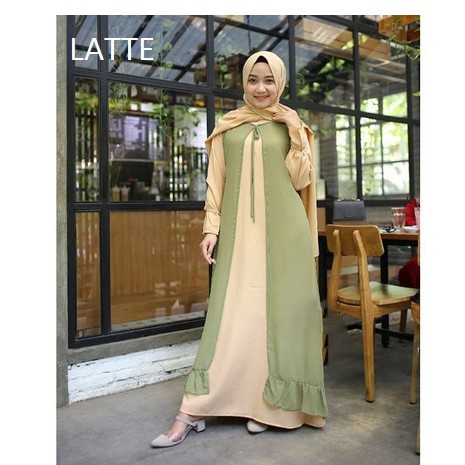 DRESS COD [ Promo Flash Sale ] Mamiza Dress Size S M L XL Muslim Casual Dress | Moscrepe