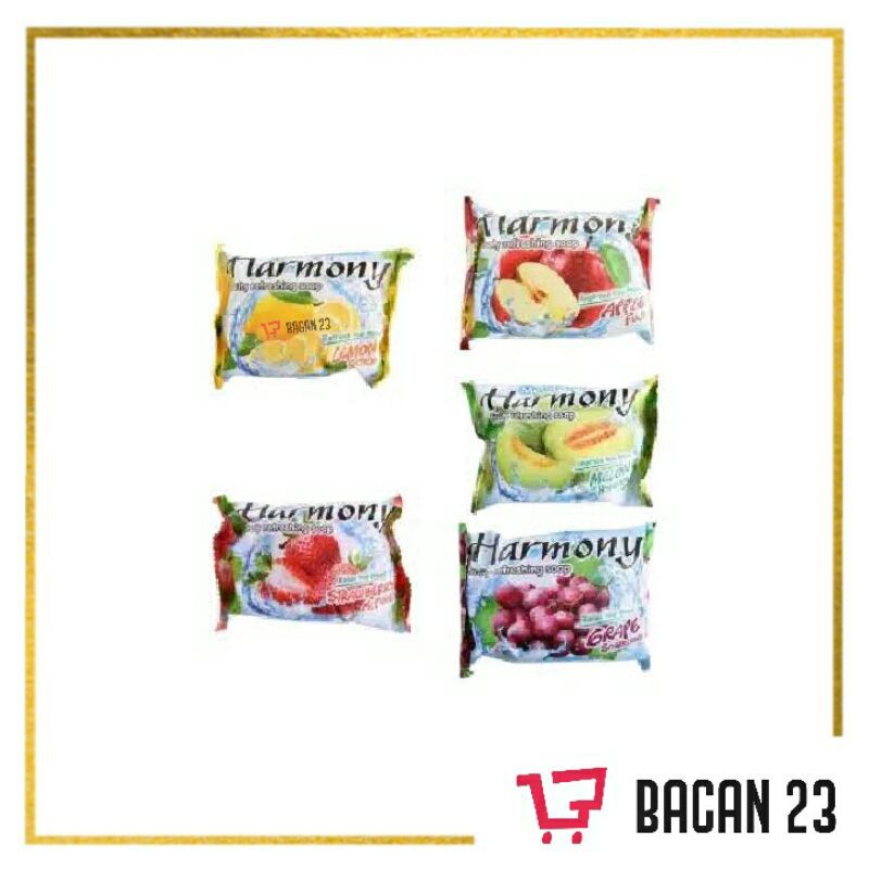 Sabun Mandi Harmony 70gr (Apple-Grape-Melon-Lemon-Strawberry) / Bacan 23 - Bacan23