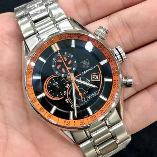 Jam Tangan Pria Analog Chrono Tag Heuer Carrera