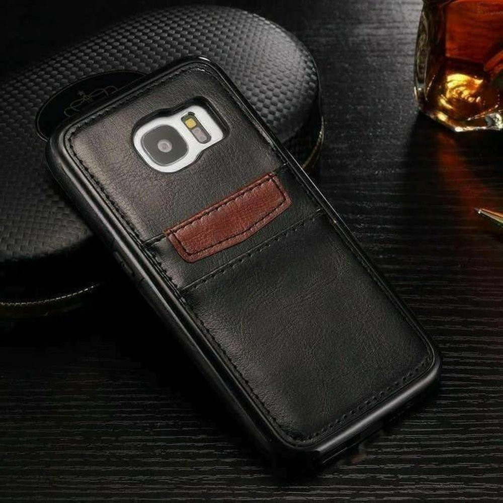 Leather back cover case samsung galaxy s7 edge
