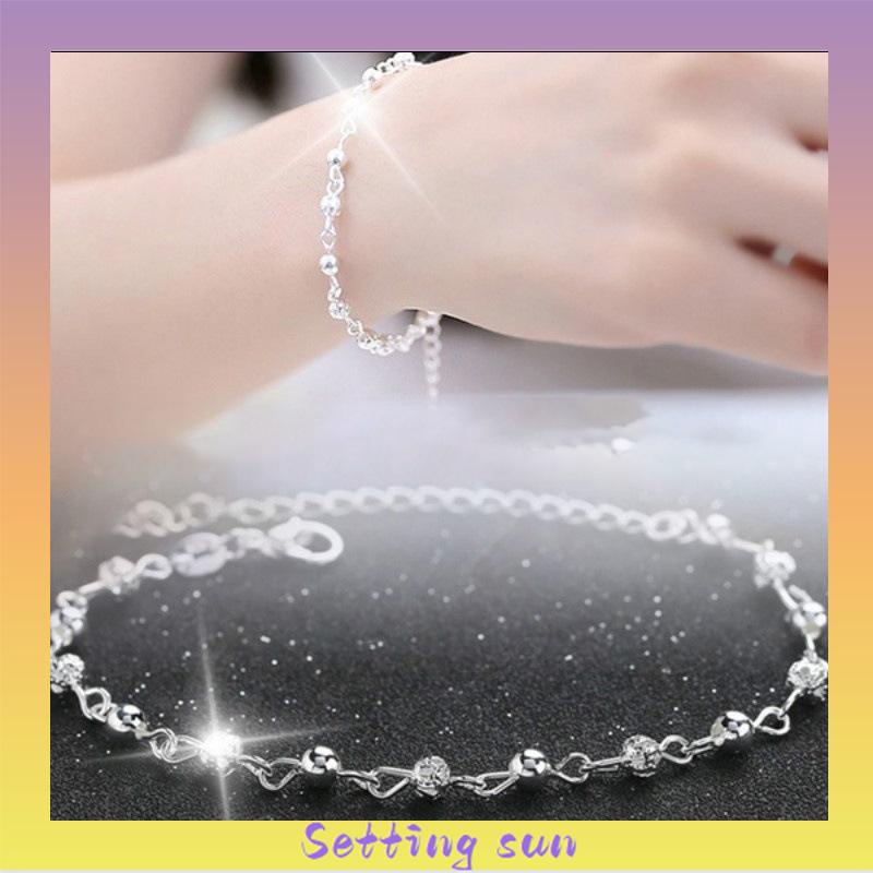 Gelang Kaki Sterling Silver 925 Gaya Korea Untuk Wanita Aksesoris Fashion TN