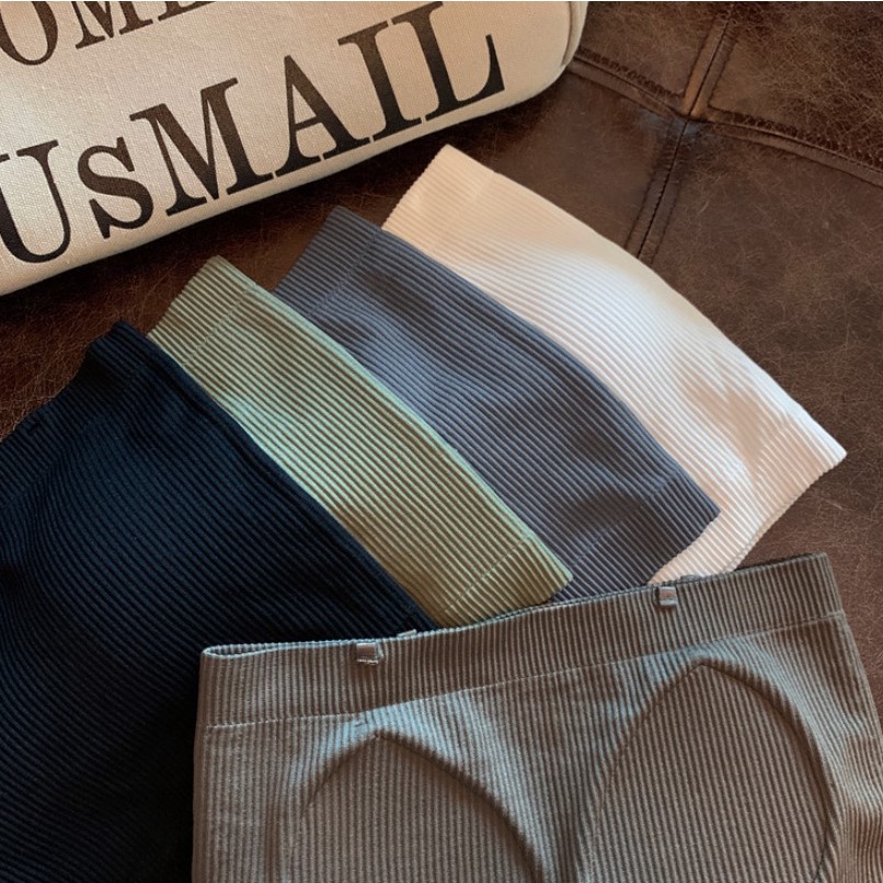 Tanktop 16 tank top atasan crop kemben strapless bra pakaian wanita rib knit dengan cup multiway-4