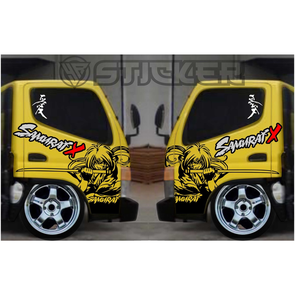 STICKER SAMURAI DEPAN DAN KACA TRUK CANTER PUSO MOBIL PICK UP DLL