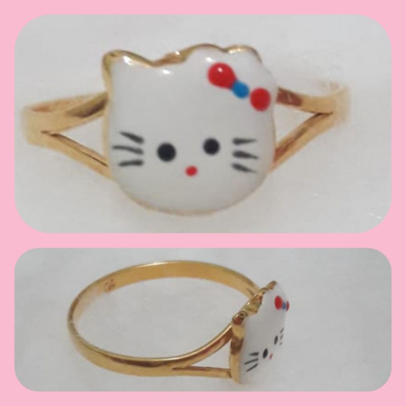 Cincin Anak Kepala Hello Kitty 1/2 gram Emas Muda