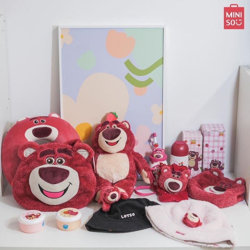 MINISO - Toy Story LOTSO collection BONEKA LOTSO HEADPHONES hoodie wangi strawberry