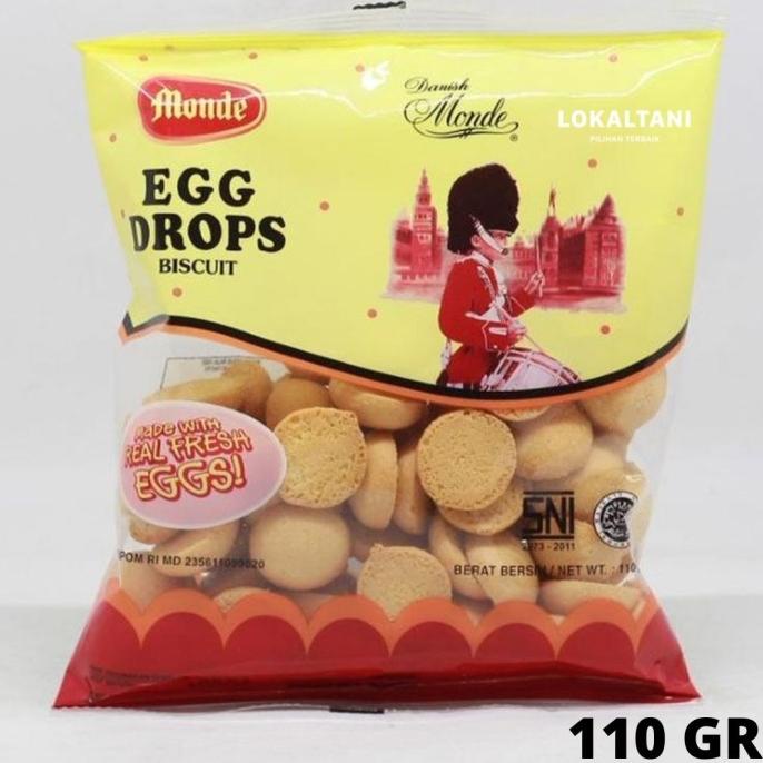 

Monde Egg Drop 110 GR / Biskuit Egg Drop Merk Monde