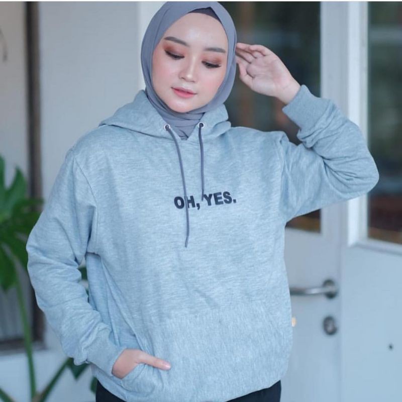 OH YES HOODIE WANITA PRIA TERMURAH TERLARIS'