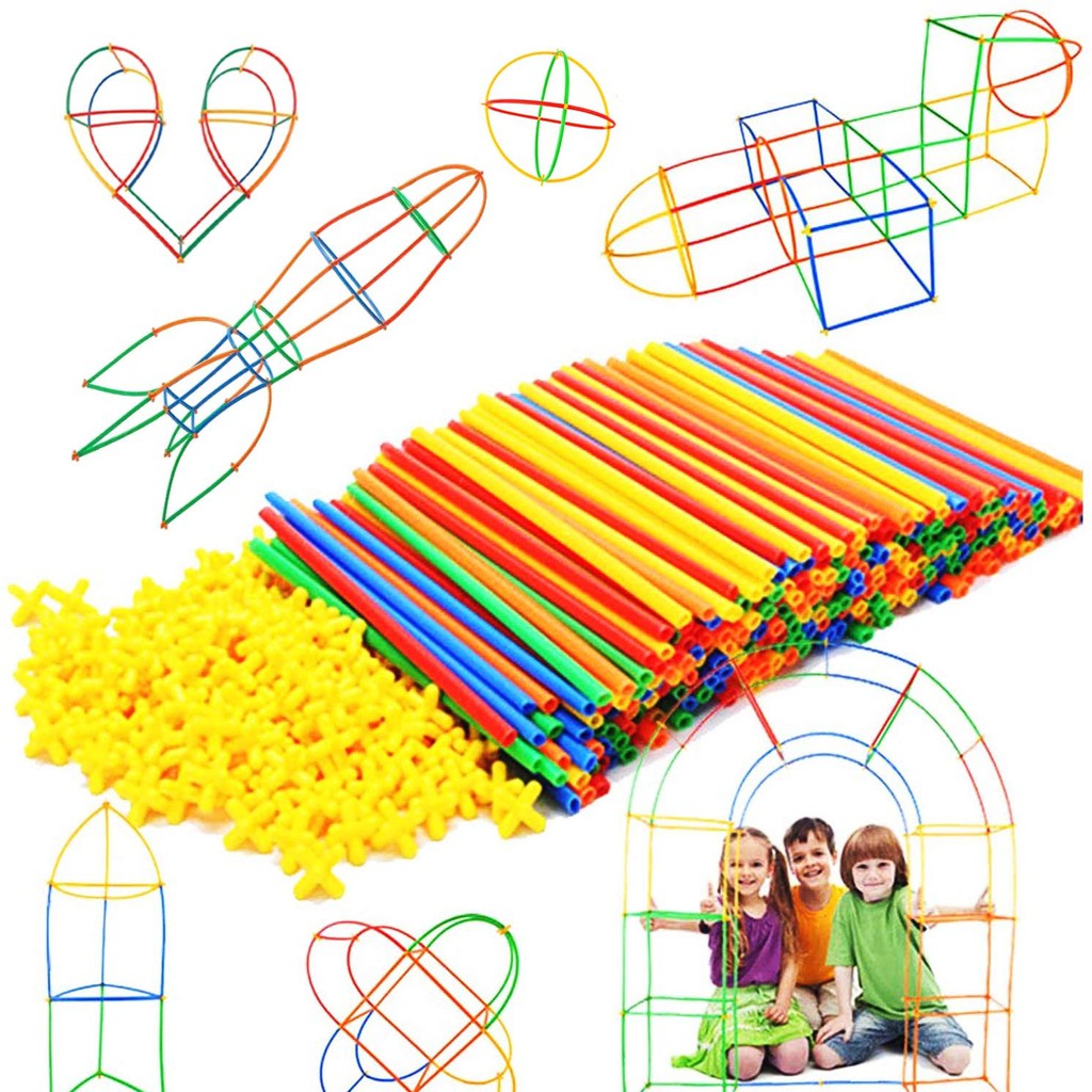 Magic Straw 110 ( 55 Pipa Sedotan + 55 Konektor ) Mainan Edukasi Anak