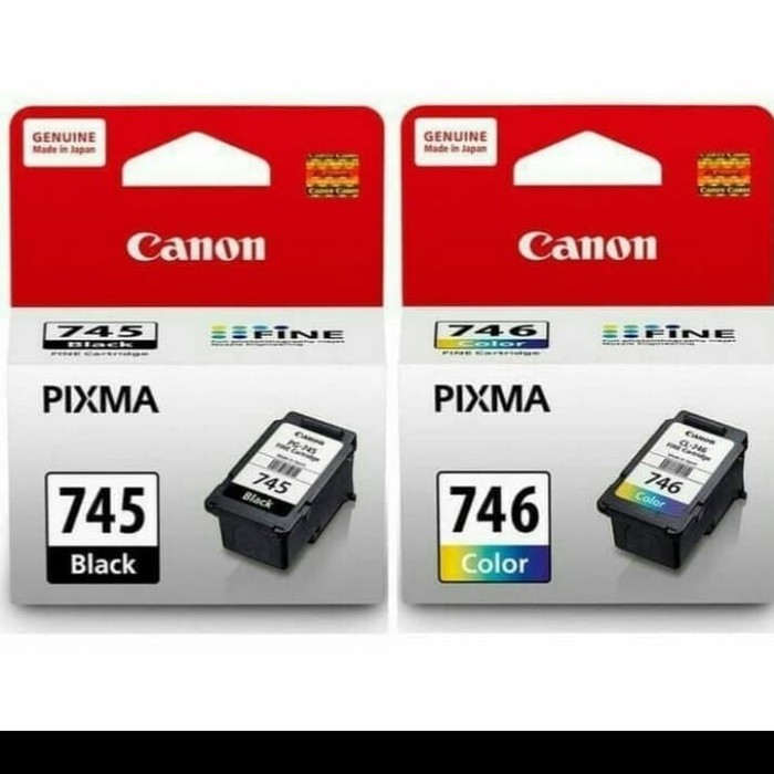 Tinta Canon 745black /746 Calour (1Set/2Pcs) Printer iP2870/iP2872, MG2470,MG2570