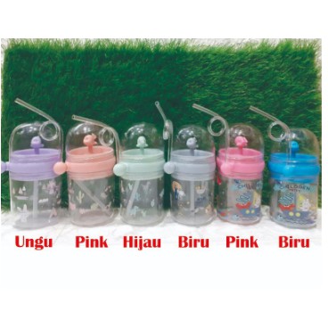 Botol Minum Anak Air Mancur Ikan Paus Lumba-Lumba Motif Lucu Sedotan Spray Fountain Children Pot