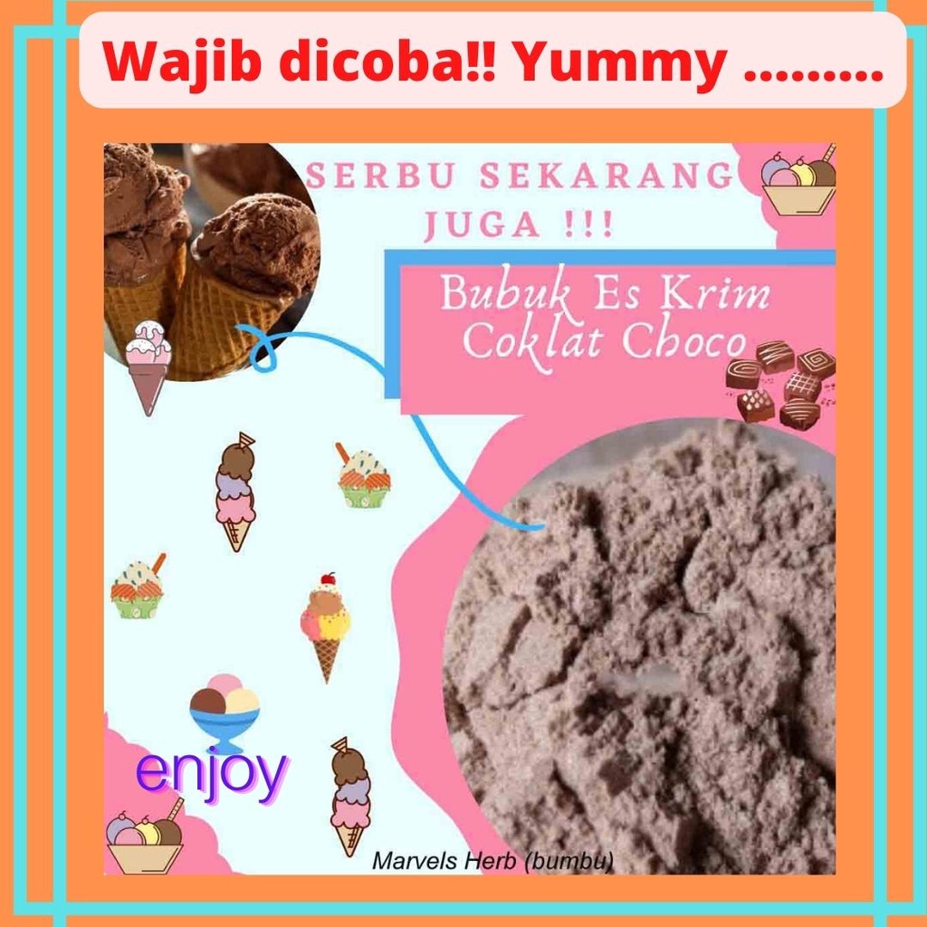 

Bubuk Es Krim Coklat Choco 50Gr Serbuk Ice Cream Coklat Choco 50Gr Eskrim Kiloan Bahan Instan Premix Soft Hard Gelato Murah