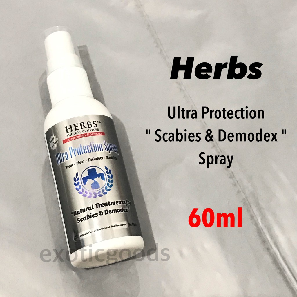 Jual HERBS ULTRA PROTECTION SPRAY 60 ML OBAT KUTU SCABIES JAMUR BOROK ...