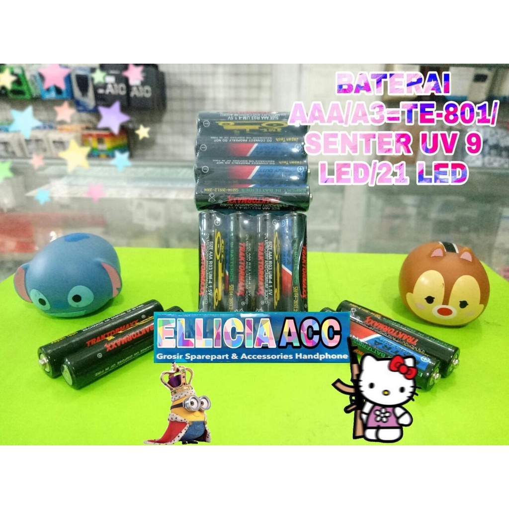 BATTERY AAA BATTERY AAA TE-801 BATTERY AAA LAMPU UV SENTER