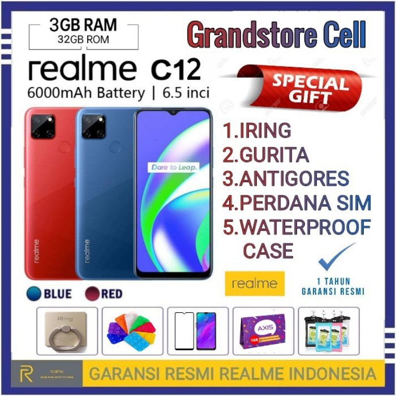 REALME C12 RAM 3/32 GB | REALME C31 RAM 3/32 GB GARANSI RESMI REALME INDONESIA