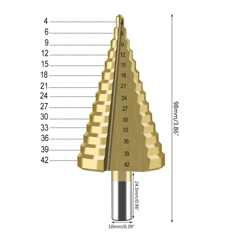 Kiss Mata Bor Bahan High Speed Steel Lapis Titanium Dengan Diamter 10MM