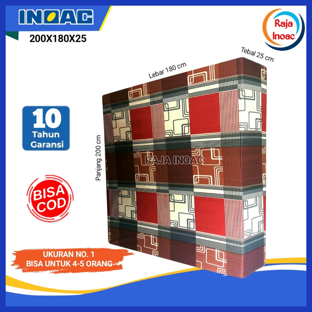 [200x180x25] Kasur Busa Inoac Tebal 25 cm Garansi 10 Tahun Inoac Asli Awet Anti Kempes