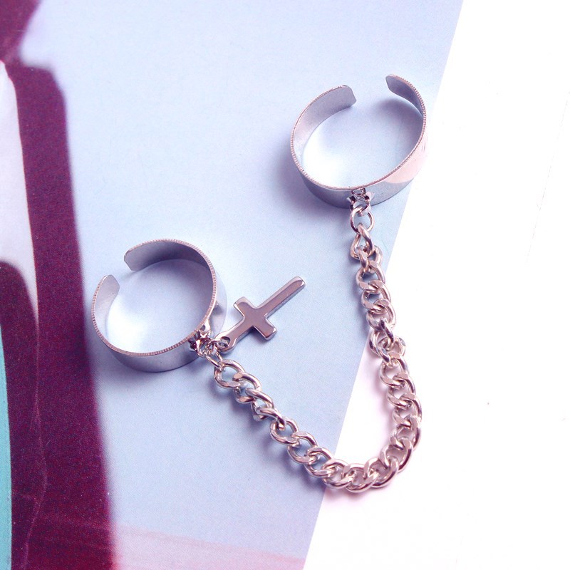 Cincin Model Rantai Silang Untuk Pria Dan Wanita