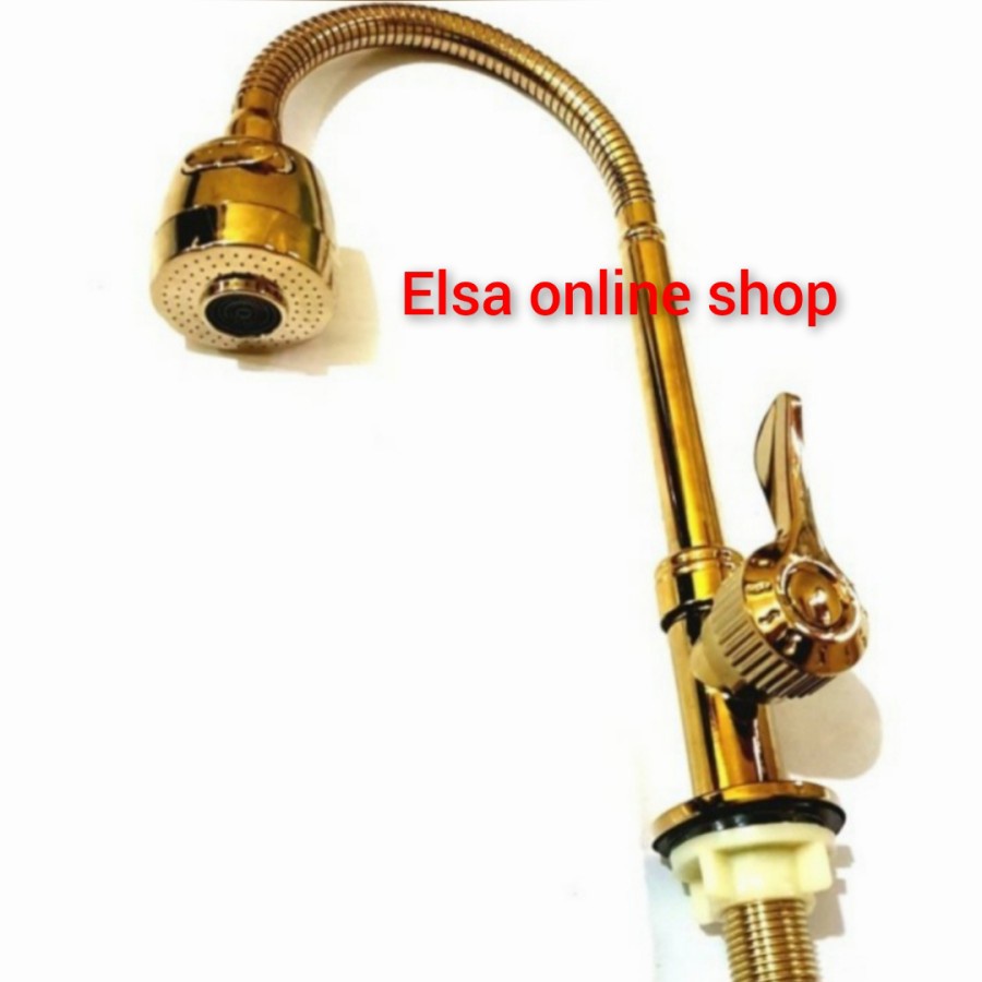 Kran cuci piring fleksibel Gold/kran dapur/kran angsa