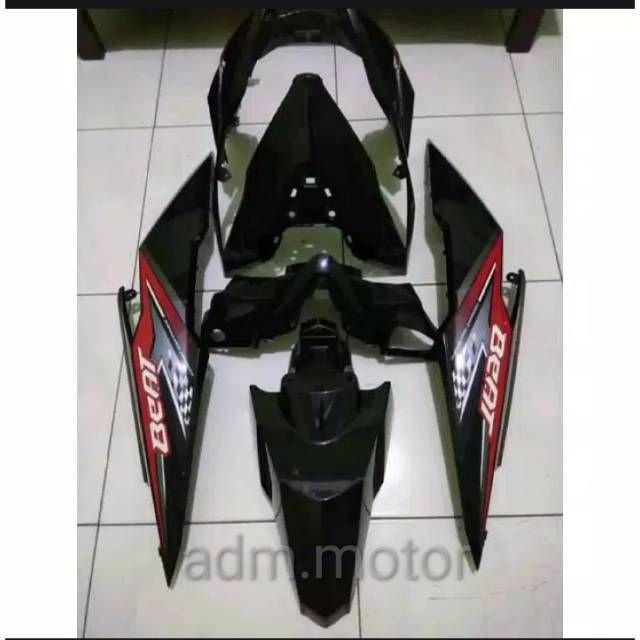 COVER BODY HALUS MOTOR ALL NEW HONDA BEAT 2017-2018 HITAM