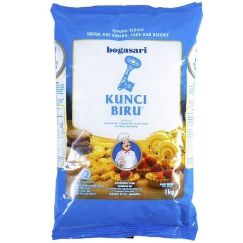 

Tepung Terigu Kunci Biru Premium (Protein Rendah) 1 Kg