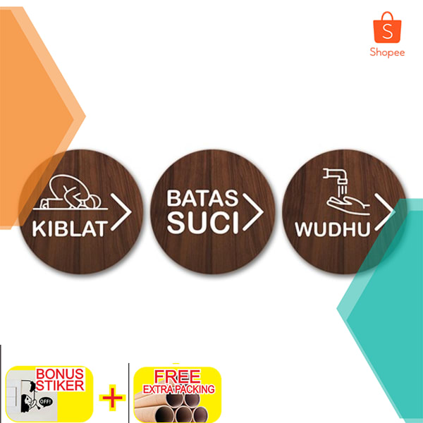 

sticker batas suci - mushola sticker - stiker penanda arah tempat Elegan