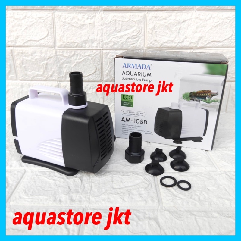 POMPA AQUARIUM CELUP WATER PUMP AQUAMAN 105B  ARMADA AM 105B 4000L/H MESIN POMPA KOLAM IKAN BESAR