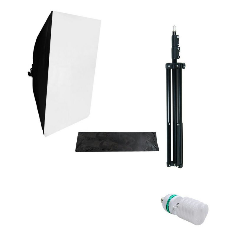 Payung Sofbox Reflektor Fotografi Studio Photo 50x70 Cm + Lampu + Tripod - B5070