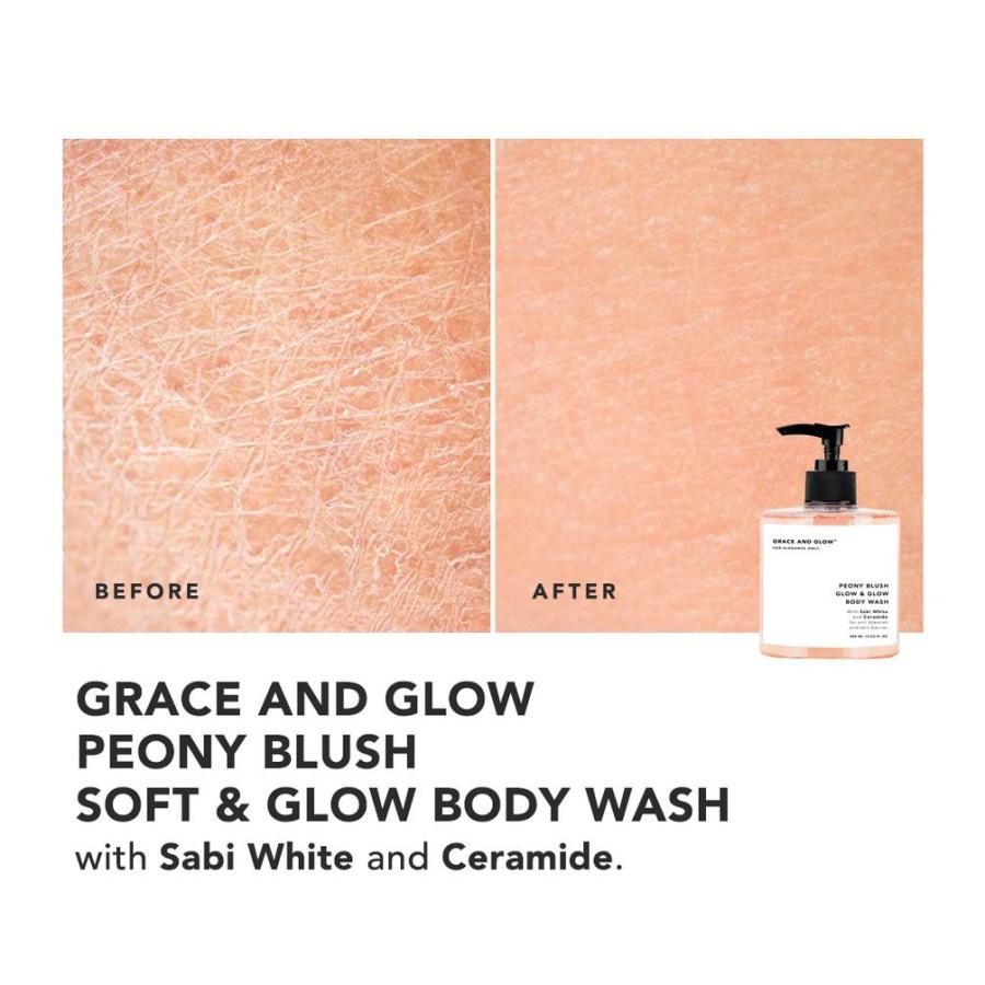 ★ BB ★ Grace and Glow Peony Blush Soft &amp; Glow solution Body Wash - Sabun Mandi