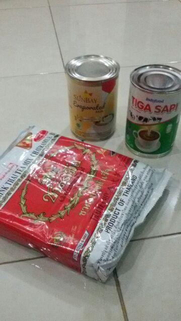 Bundling KOMPLIT Chatramue THAI TEA + SKM Tiga Sapi 500gr