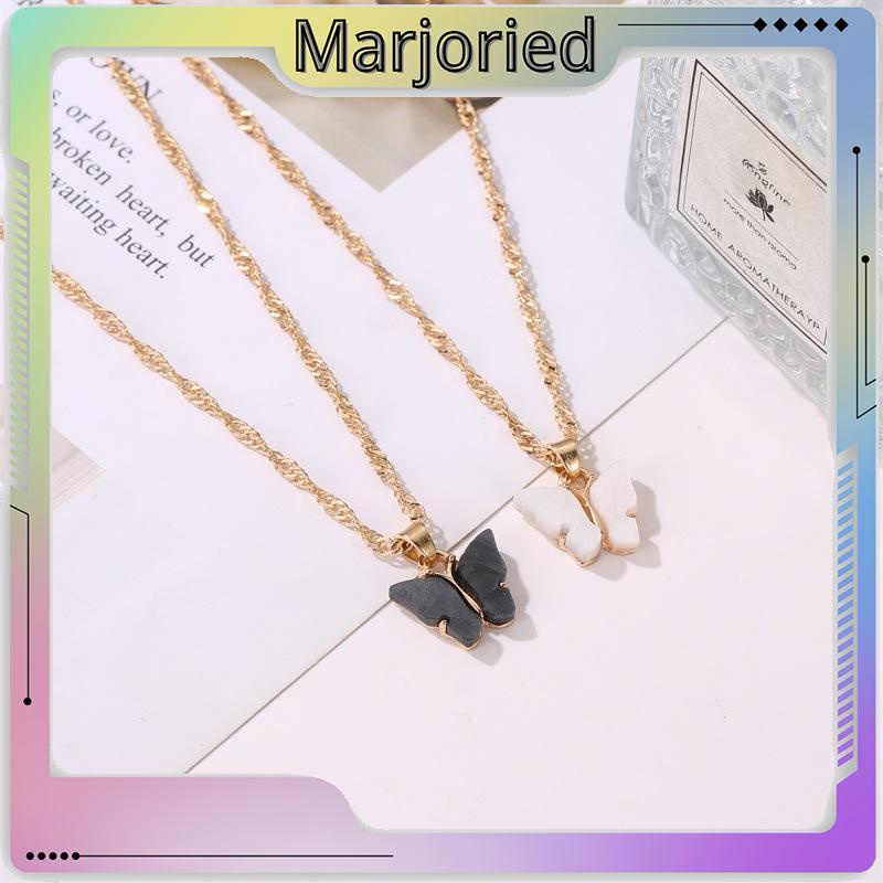 Korean Fashion Kalung Kupu-kupu Kalung Rantai Wanita Aesthetic Butterfly Necklace Anting-MJD