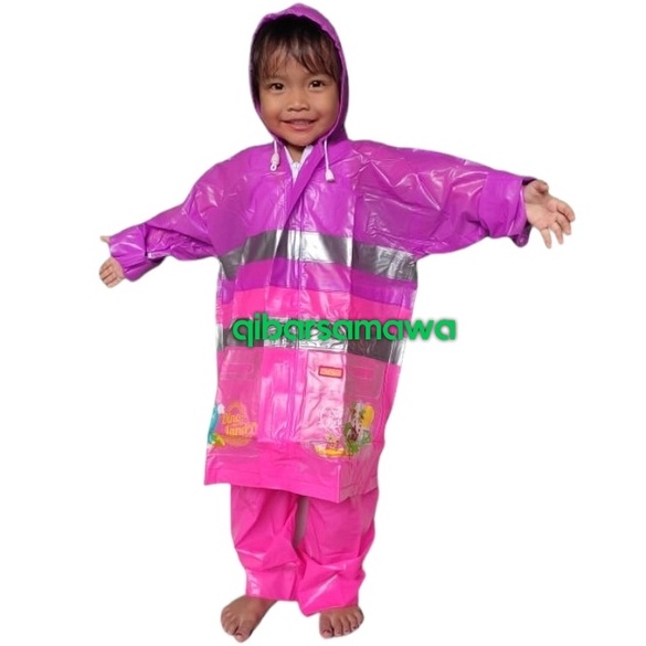 Jas Hujan Anak PAUD - TK ELMONDO usia 4-6 Tahun New Mini Kids 306