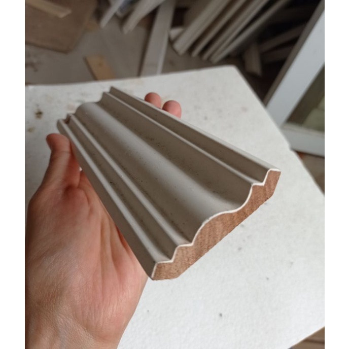 kayu profile list kayu molding bukan gypsum gipsum pvc sudah cat ducco putih