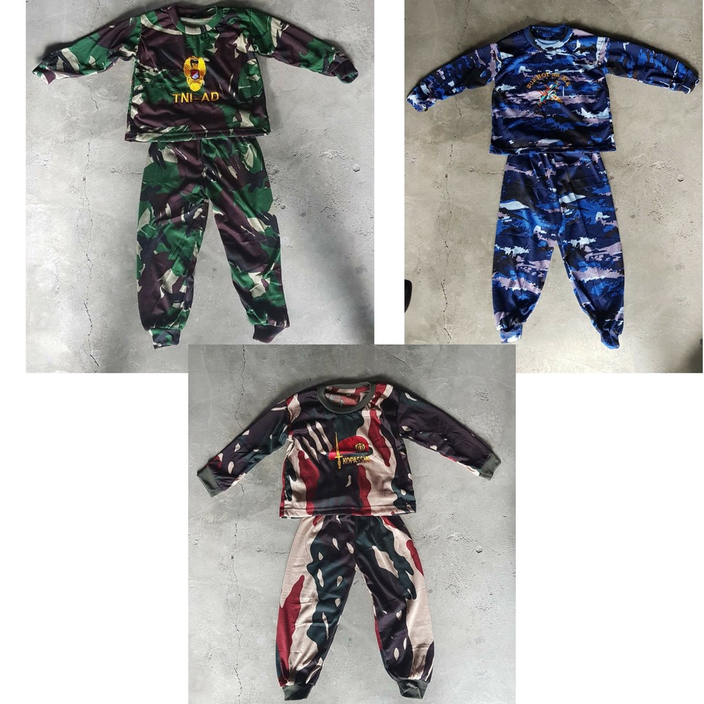 Kaos Loreng Anak Training anak Loreng Army Kopassus AURI