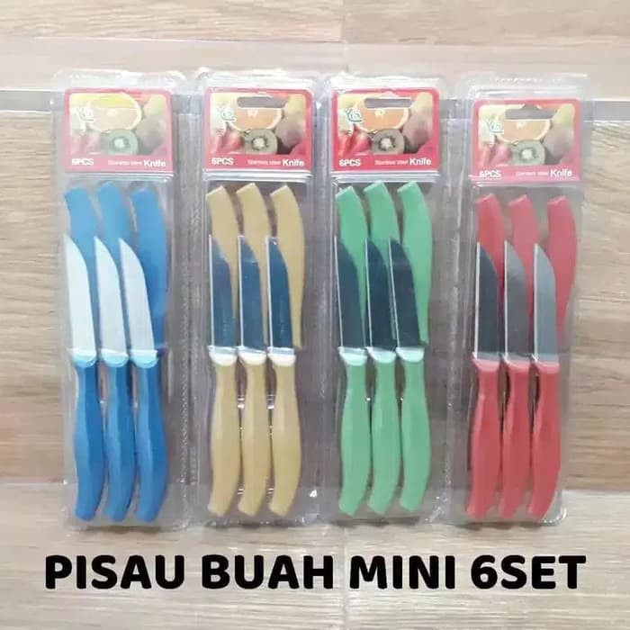 Pisau Set / Pisau Kecil / Pisau Buah / Pisau Sayur / Pisau Set Buah dan Sayur Isi 6 Pcs