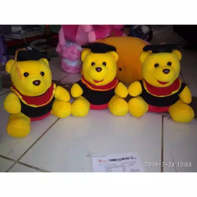 Boneka the pooh wisuda.