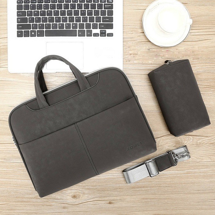 Tas Laptop Selempang High Quality Luxury PU Leather 13 14 inch