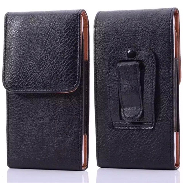 16 X 8 CM SARUNG PINGGANG HP / HANDPHONE PREMIUM VERTIKAL / DOMPET KULIT / SABUK HP ORI