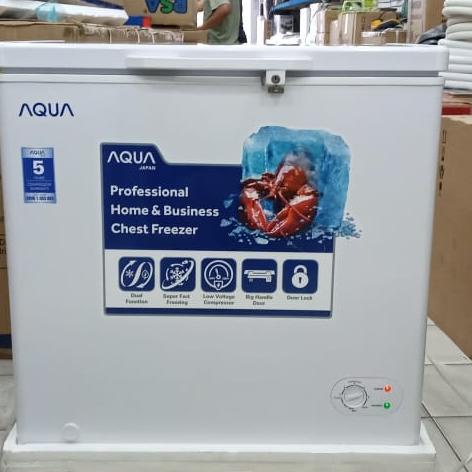 Freezer Aqua Japan AQF-150W dan AQF-160W Chest Freezer/Freezer Box Lemari Pembeku Makanan